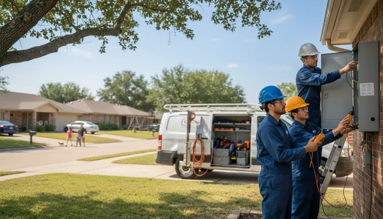Certified electrician providing emergency electrical services in Deanville, TX